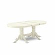 Bowery Hill Oval Traditional Wood Dining Table in Linen White