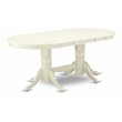 Bowery Hill Oval Traditional Wood Dining Table in Linen White