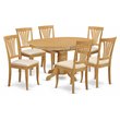 Bowery Hill 7-piece Traditional Wood Dining Room Set in Oak