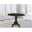 Bowery Hill Traditional Wood Dining Table in Black
