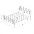 Bowery Hill Traditional Metal Queen Bed Frame in Black