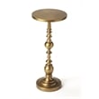 Bowery Hill Aluminium Antique Gold End Table in Gold