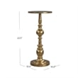Bowery Hill Aluminium Antique Gold End Table in Gold