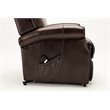 Bowery Hill Traditional Styled Faux Leather Lift Chair in Brown