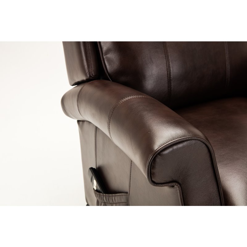 Bowery Hill Traditional Styled Faux Leather Lift Chair in Brown