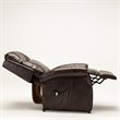 Bowery Hill Traditional Styled Faux Leather Lift Chair in Brown