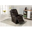 Bowery Hill Traditional Styled Faux Leather Lift Chair in Brown