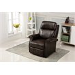 Bowery Hill Traditional Styled Faux Leather Lift Chair in Brown