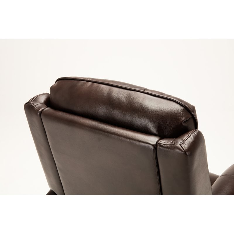Bowery Hill Traditional Styled Faux Leather Lift Chair in Brown