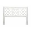 Bowery Hill Transitional Chippendale Wood Headboard - King in White