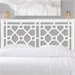 Bowery Hill Transitional Chippendale Wood Headboard - King in White