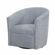 Bowery Hill Transitional Styled Fabric Swivel Chair in Indigo Blue