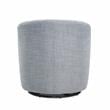 Bowery Hill Transitional Styled Fabric Swivel Chair in Indigo Blue