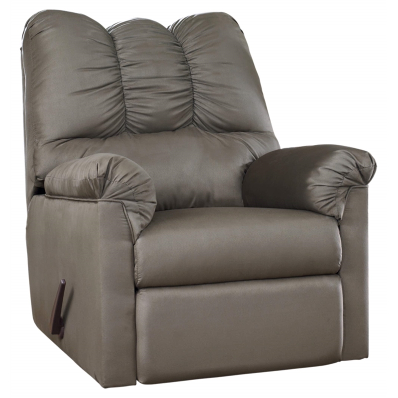 Bowery Hill Modern Fabric Rocker Recliner in Cobblestone Gray