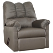 Bowery Hill Modern Fabric Rocker Recliner in Cobblestone Gray