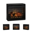 Bowery Hill Metal Electric Infrared LED Fireplace Insert in Black