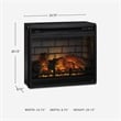 Bowery Hill Metal Electric Infrared LED Fireplace Insert in Black