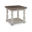 Bowery Hill Engineered Wood End Table in Gray and White Finish