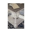 Bowery Hill Engineered Wood End Table in Gray and White Finish