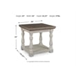 Bowery Hill Engineered Wood End Table in Gray and White Finish