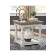 Bowery Hill Engineered Wood End Table in Gray and White Finish