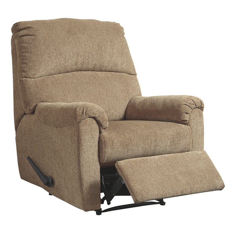 Bowery Hill Contemporary Fabric Wall Recliner in Mocha Espresso