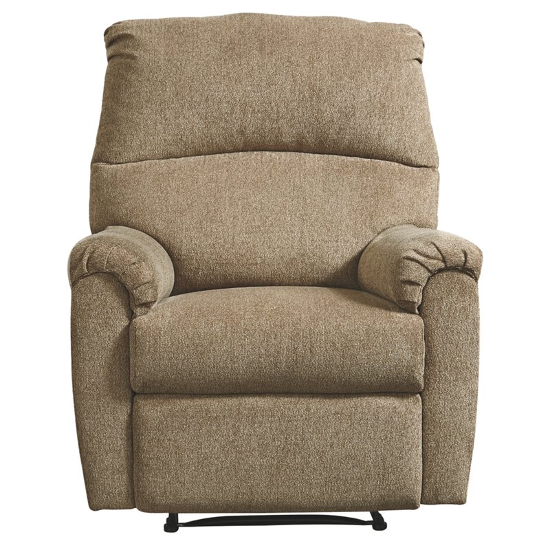Bowery Hill Contemporary Fabric Wall Recliner in Mocha Espresso