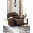 Bowery Hill Contemporary Fabric Rocker Recliner in Chocolate