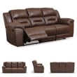 Bowery Hill Contemporary Fabric Reclining Sofa in Chocolate Finish