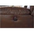 Bowery Hill Contemporary Fabric Reclining Sofa in Chocolate Finish
