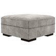 Bowery Hill Contemporary Fabric Ottoman with Storage in Silver
