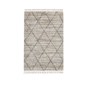 Bowery Hill Modern Fabric 60&quot x 84&quot Rug in Gray and Cream Finish