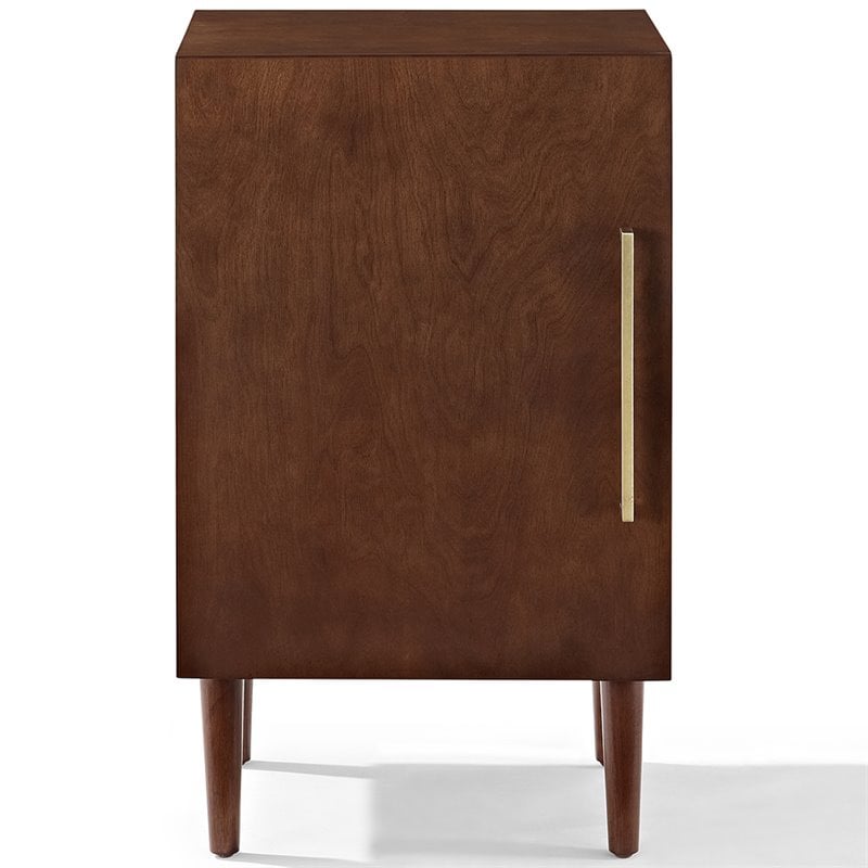 Bowery Hill Modern Engineered Wood Record Player Stand in Mahogany