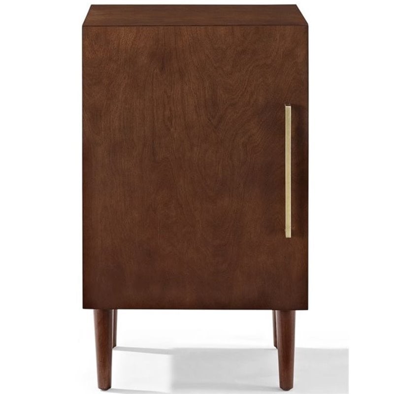 Bowery Hill Modern Engineered Wood Record Player Stand in Mahogany