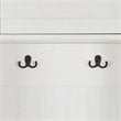 Bowery Hill Wood Hall Tree with 2 Cabinet Doors in Distressed White/Black