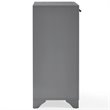 Bowery Hill Engineered Wood Laundry Hamper in Vintage Gray Finish