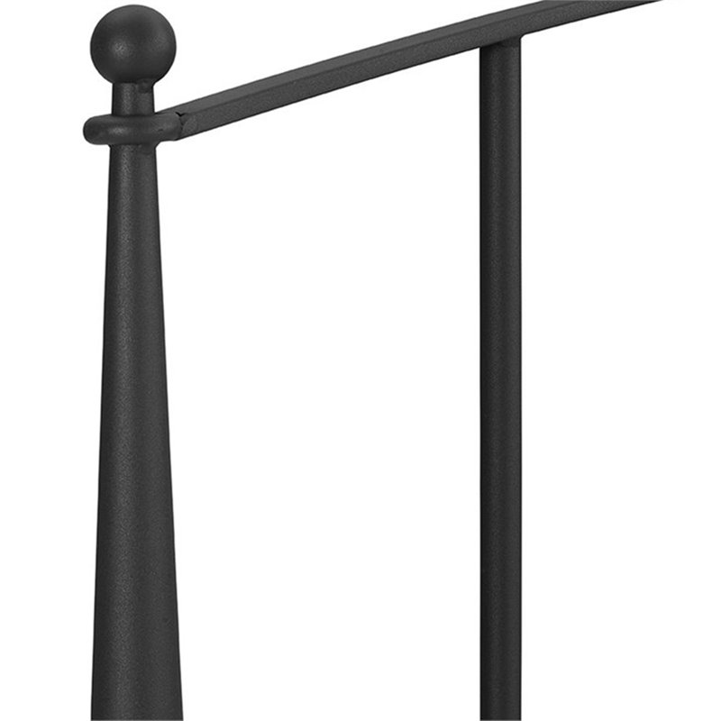 Bowery Hill Modern Metal Full Queen Spindle Headboard in Powder-Coated Black