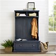Bowery Hill 4-Hook Coastal Wood Hall Tree in Distressed Navy