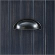 Bowery Hill 4-Hook Coastal Wood Hall Tree in Distressed Navy
