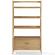 Bowery Hill 3-Piece Mid-Century Wood Etagere Bookcase Set in Acorn Brown