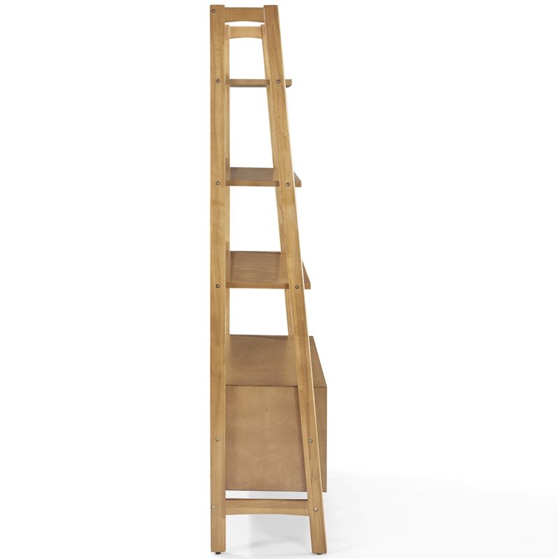 Bowery Hill 3-Piece Mid-Century Wood Etagere Bookcase Set in Acorn Brown