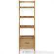 Bowery Hill 3-Piece Mid-Century Wood Etagere Bookcase Set in Acorn Brown
