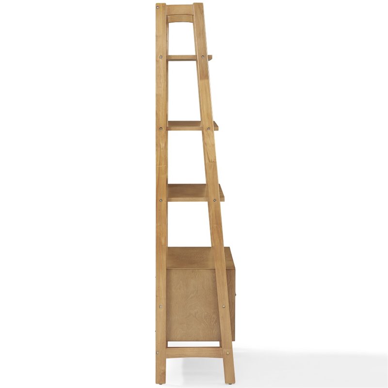 Bowery Hill 3-Piece Mid-Century Wood Etagere Bookcase Set in Acorn Brown