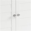 Bowery Hill 2-Door Coastal Wood Corner Storage Cabinet in White