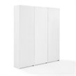 Bowery Hill 3-Piece Modern Wood Entryway Set with Coat Rack Hooks in White