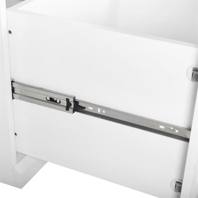 Bowery Hill 3-Piece Modern Wood Entryway Set with Coat Rack Hooks in White