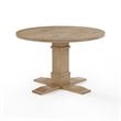 Bowery Hill Modern Farmhouse Round Dining Table in Rustic Brown