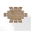 Bowery Hill 9 Piece Modern Farmhouse Dining Set in Rustic Brown