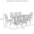 Bowery Hill 9 Piece Modern Farmhouse Dining Set in Rustic Brown