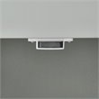 Bowery Hill Wood Wall Cabinet with Doors and Shelves in Gray/Chrome